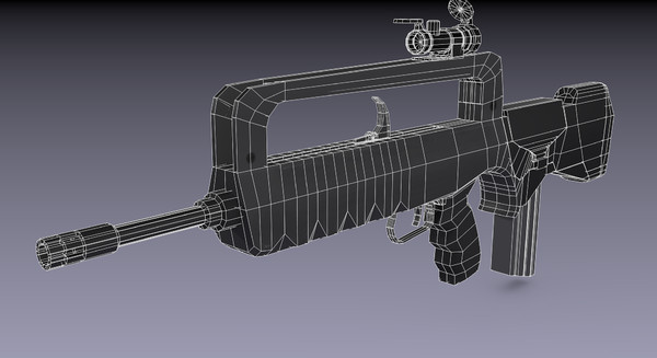 medium famas assault rifle 3ds - Famas Rifle by TotexArtz